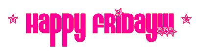 happy friday pink letters.
