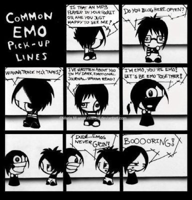 Common Emo Pick Up Lines