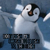 do not push me - penguin