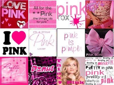 Pink Icons Collage