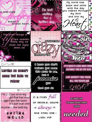 pink girlie icons collage