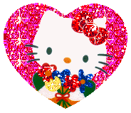 Hello Kitty Glitter Heart