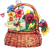 Happy Birthday Basket With Gifts
