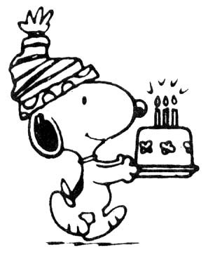 Happy Birthday Snoopy Cake