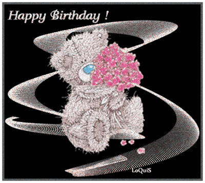 Happy Birthday Glitter Bear