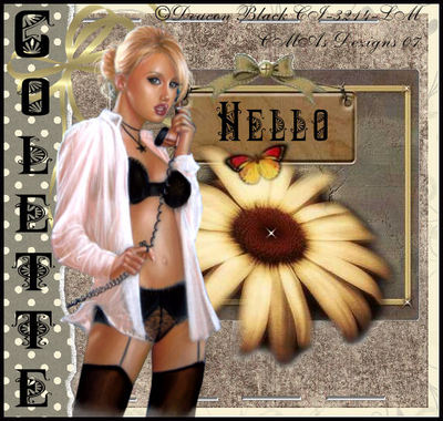 Hello Girl Black Underweare