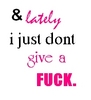 Lately I Just Dont Give A ****