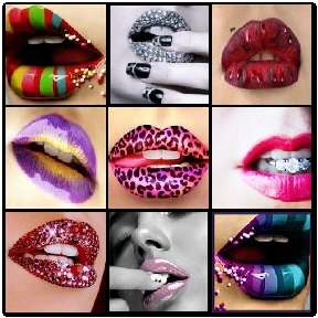 different kisses lips