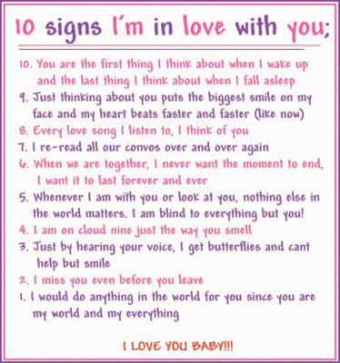 10 signs i m in love with you