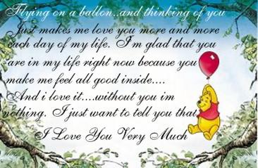 I LOVE YOU POOH BALLOON