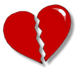 broken red heart