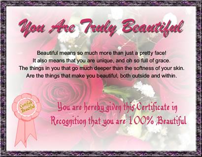 100 beautiful certificate