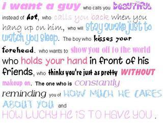 i want a guy who calls you beautiful