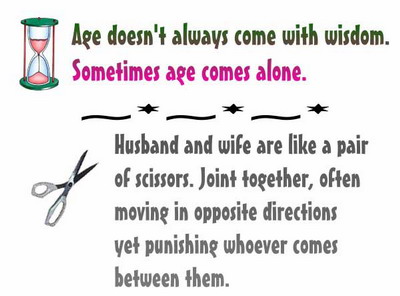 Husband And Wife Are Like A Pair Of Scissors