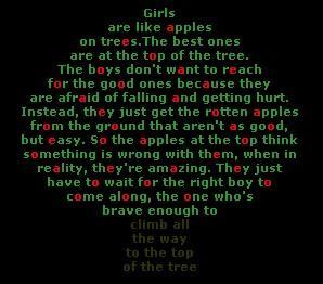 GIRLZ ARE LIKE APPLES