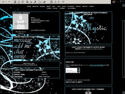 (_.`׻. Mystic Myspace Layout