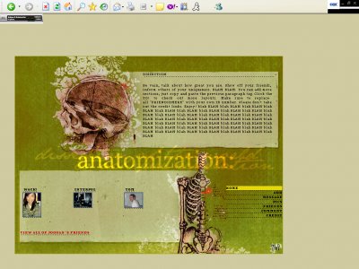 Anatomization (DIV) Myspace Layout