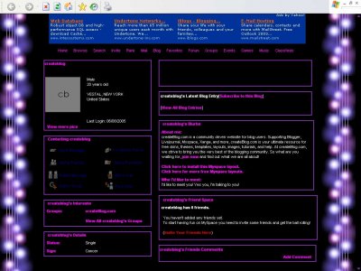 Lights of purple and pink Myspace Layout