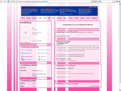 Barcode Pink Myspace Layout
