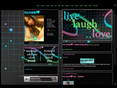 Live Laugh Love Myspace Layout