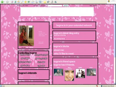 Pink Crayon Hearts Myspace Layout
