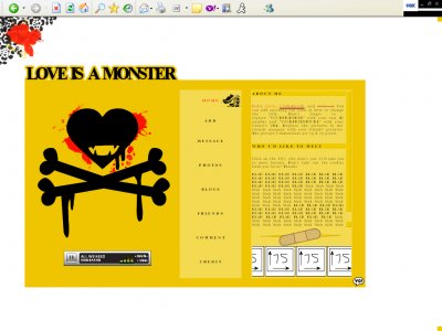 Love Is A Monster (DIV) Myspace Layout