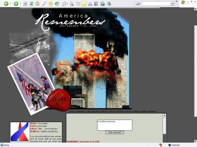 9/11 - We Remember.  We Hope. Myspace Layout