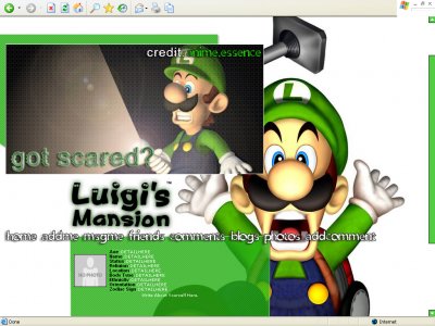 Got Scared?:Luigi's Mansion(DIV) Myspace Layout