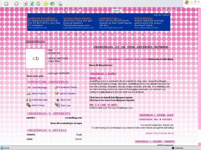 Blindingly Hot Pink Myspace Layout