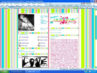 Bright Stripes Myspace Layout