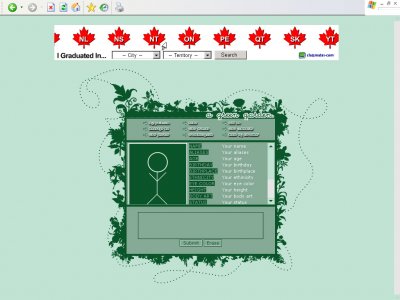 A Green Garden (DIV) Myspace Layout