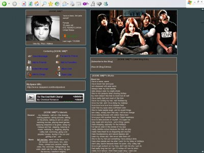 Paramore. Myspace Layout
