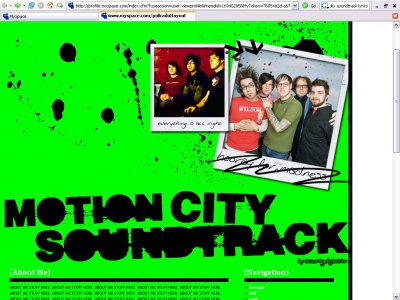Motion City Soundtrack Myspace Layout