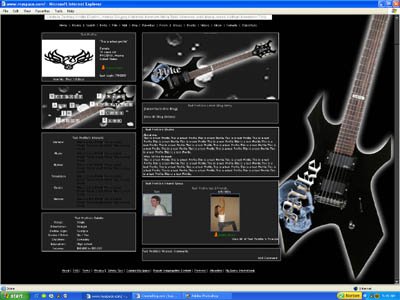 Mike Guitar Myspace Layout
