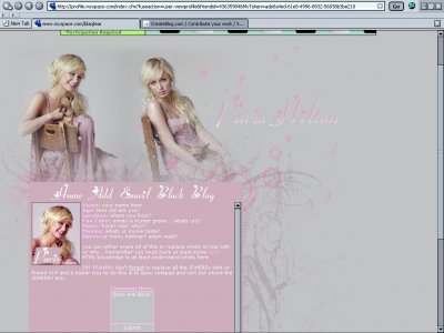 Paris Hilton (Div) Myspace Layout