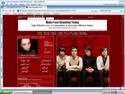 Panic! At The Disco Myspace Layout