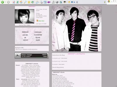 The Pink Spiders Myspace Layout