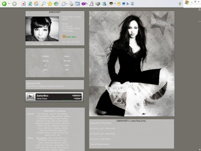 Alicia Keys Myspace Layout