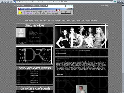Danity Kane Lover Myspace Layout