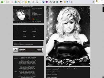 Kelly Clarkson Myspace Layout