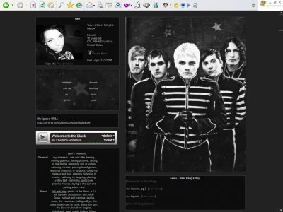 My Chemical Romance;; Black Parade. Myspace Layout