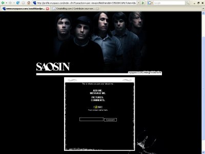 Saosin (Div) Myspace Layout