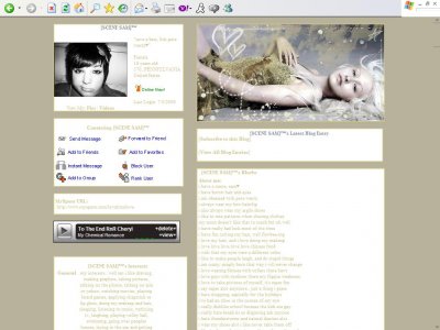 Christina Aguilera Myspace Layout