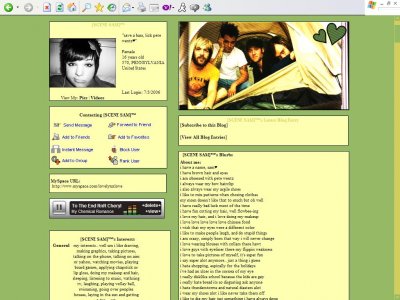 The Used Myspace Layout