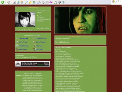 Vampire Pete Wentz Myspace Layout
