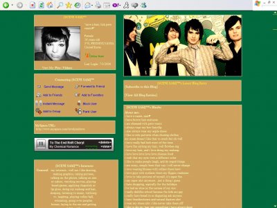 Panic! At The Disco Myspace Layout