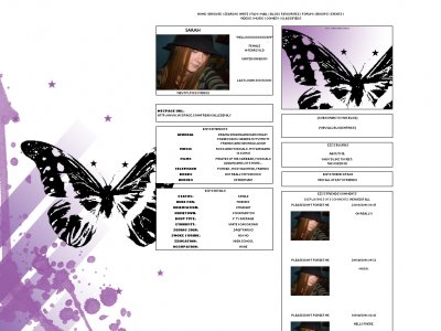 Wings of a butterfly Myspace Layout