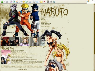 Naruto (Div) Myspace Layout