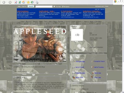 AppleSeed Myspace Layout