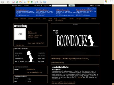 Boondocks Myspace Layout